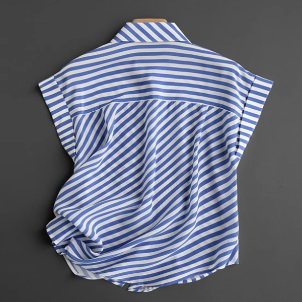 フレンチスリーブストライプトップ Z00336