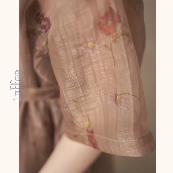 フローラルプリントシフォンワンピース《Z00995》