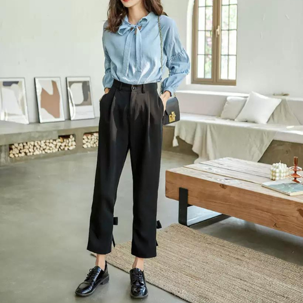 ハイウエストリボンパンツ X-054