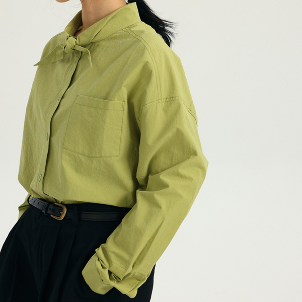 【2color】ラージカラーオーバーサイズコットンシャツ 《Z00726》