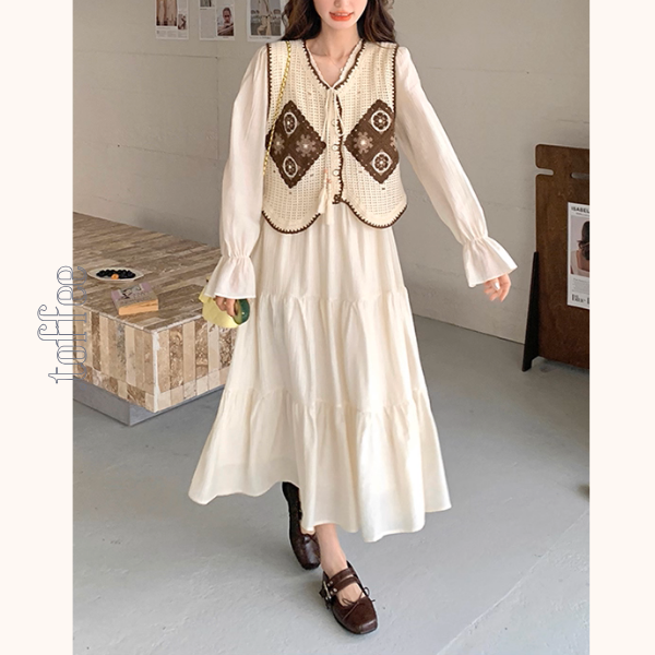 午後の陽だまりとレースの装いセットアップ《Z01150》