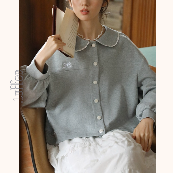 白昼夢のレースステッチカーディガン《Z01143》