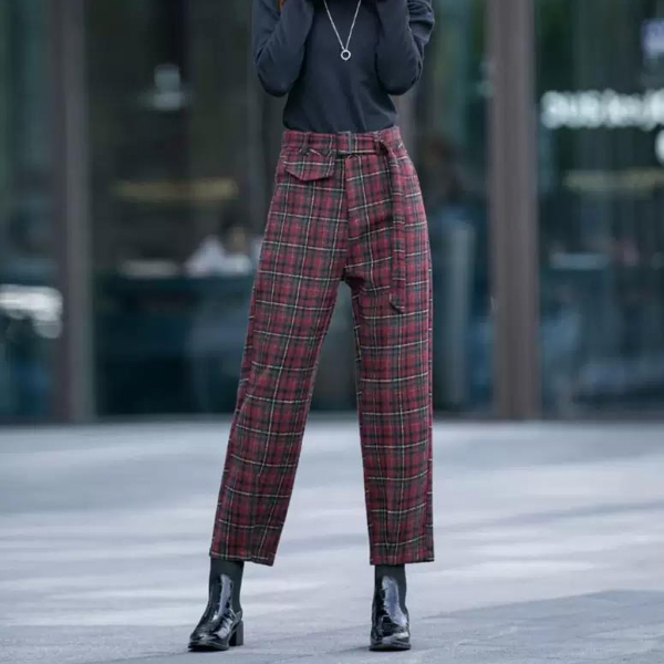 【2color】マルチチェックパンツ AU-456