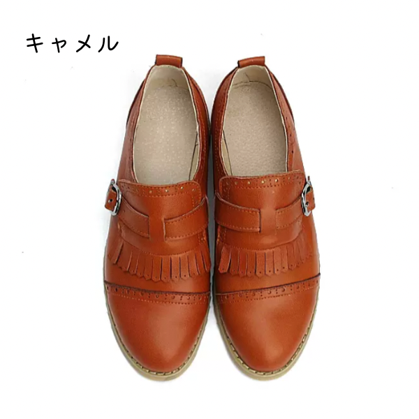 【5color】オックスフォードカジュアルフラットシューズ w-117