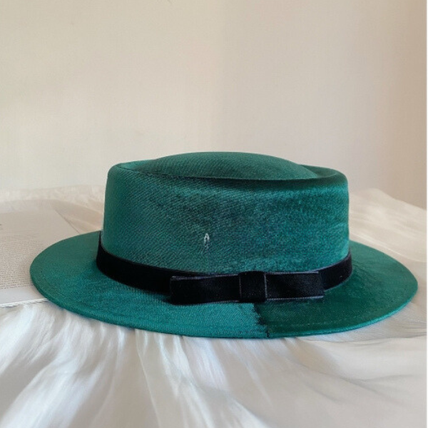 【6color】リボン付きフラットハット Z00060