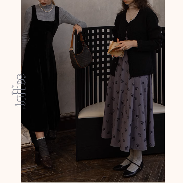 【2color】スクエアネックノースリーブロングワンピース《Z00853》