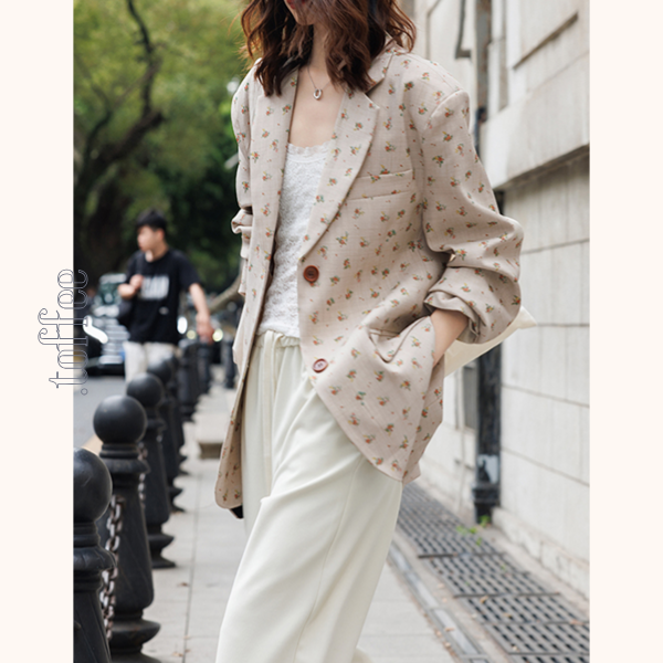小花柄ルーズジャケット Z00395