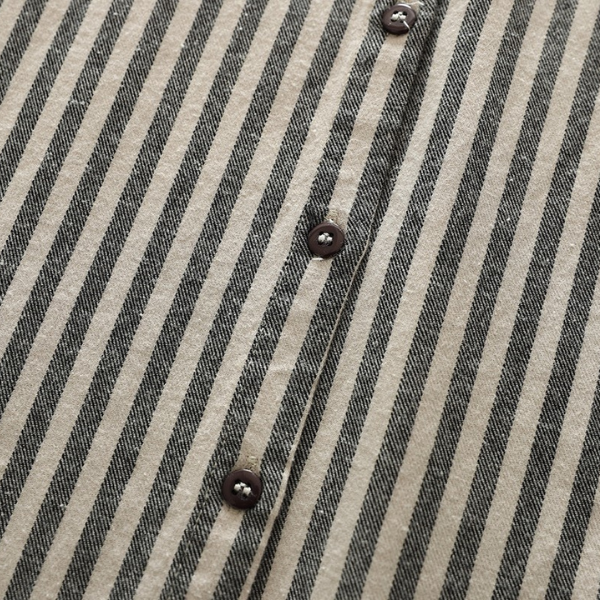 【4color】胸ポケット付きストライプ柄ボタンダウンシャツ 《Z00727》