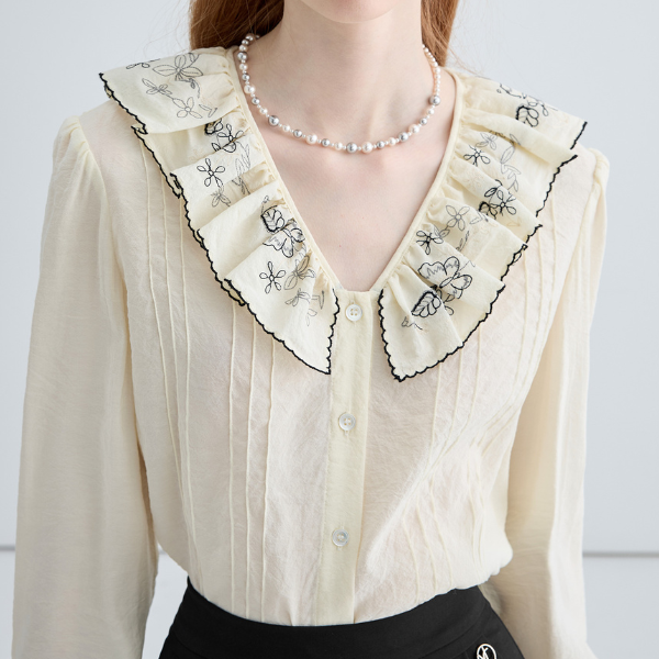 ドールカラーフレンチレースブラウス Z00029