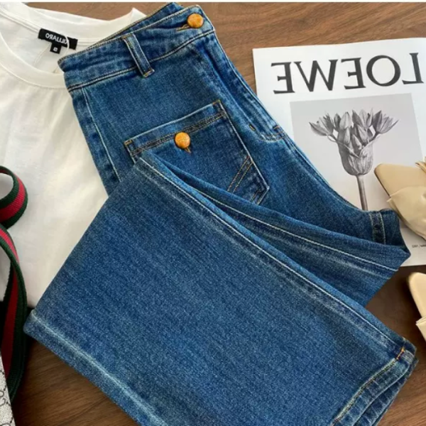 フロントボタンポケットデニム  AU-303