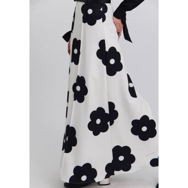 フラワープリントロングスカート Z00212