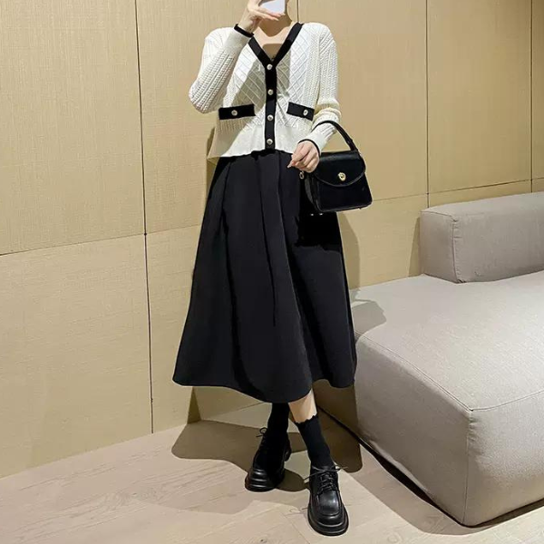 ミドルヒールレースアップシューズ w-055