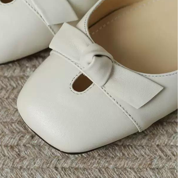 【2color】スクエアトゥリボンシューズ X-020