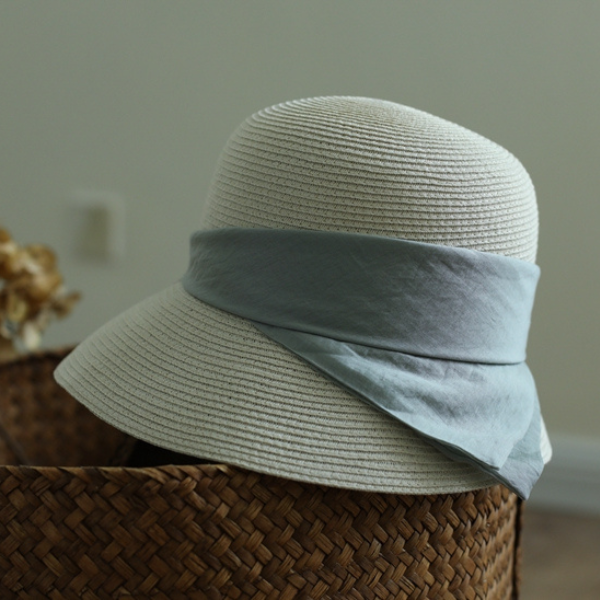 【4color】チェーンベルトドームシルエットストローハット AU-104