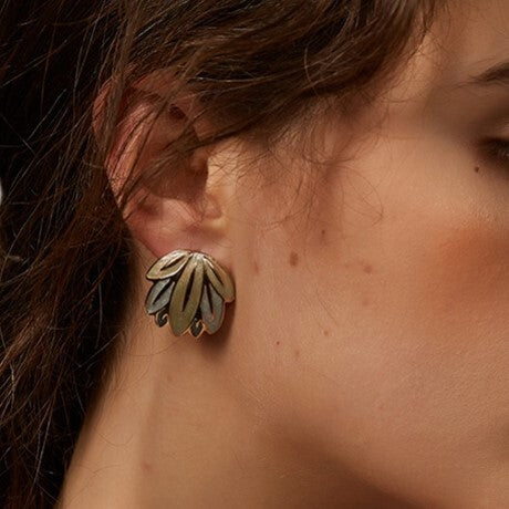 リーフデザインのイアリング  sp0149