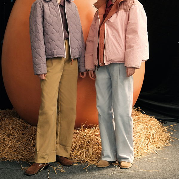 【2color】ルーズストライプカフパンツ Z00602