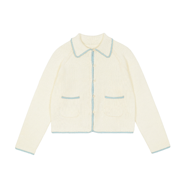 北欧風コントラストエッジカーディガン《Z00826》