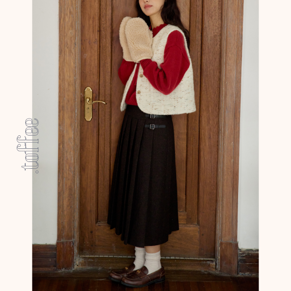 【2color】ハイウエストAラインロングスカート Z00560