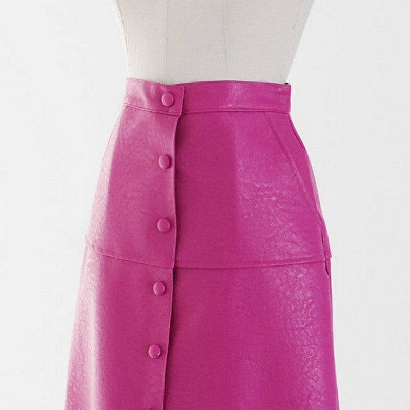 ローズレッドなハイウエストスカート sk0005-1