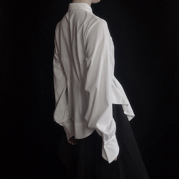 ウエストスクイーズラウンドヘムシャツ AU-413