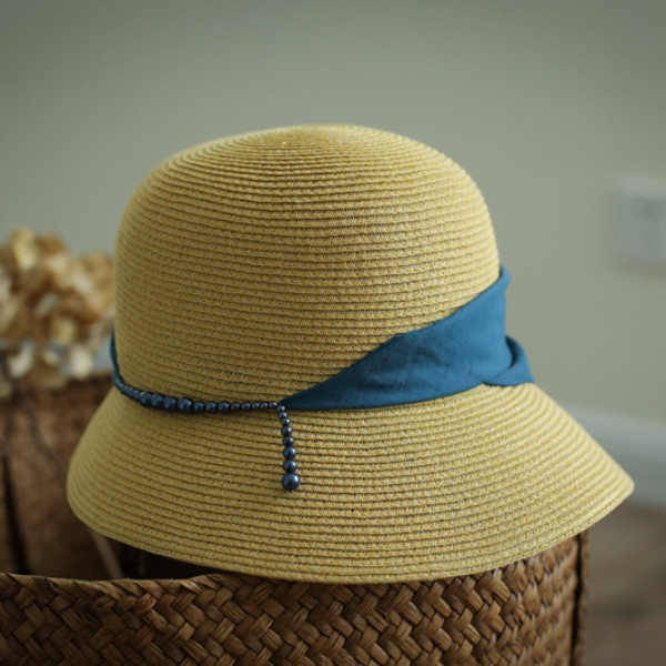 【4color】チェーンベルトドームシルエットストローハット AU-104