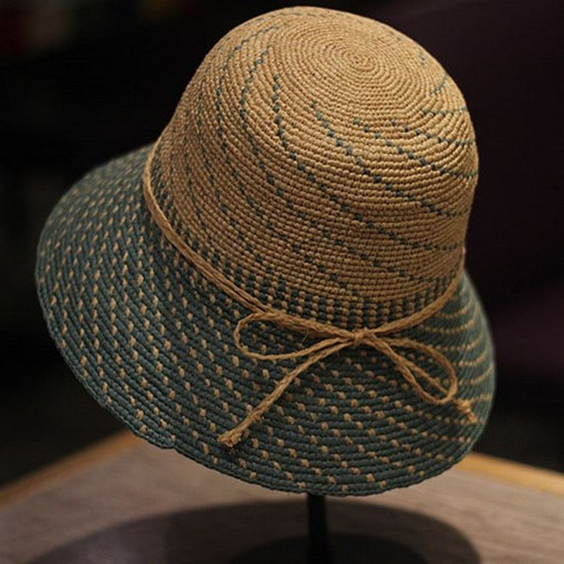 【4color】天然ラフィアの麦わら帽子