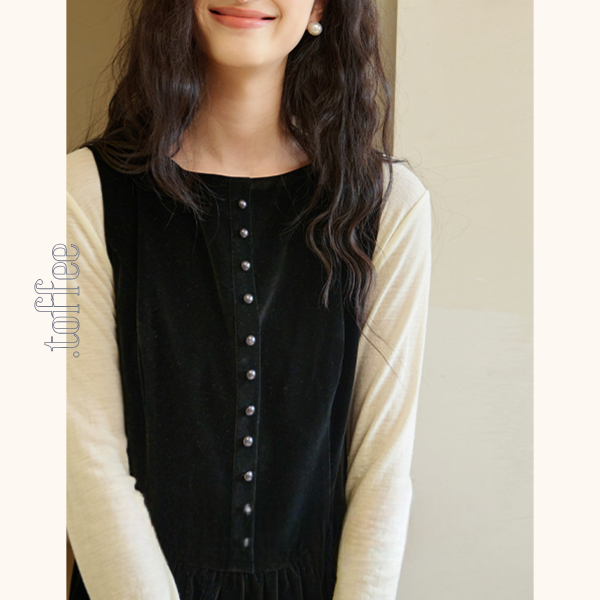 ブラックAラインロングワンピース Z00569