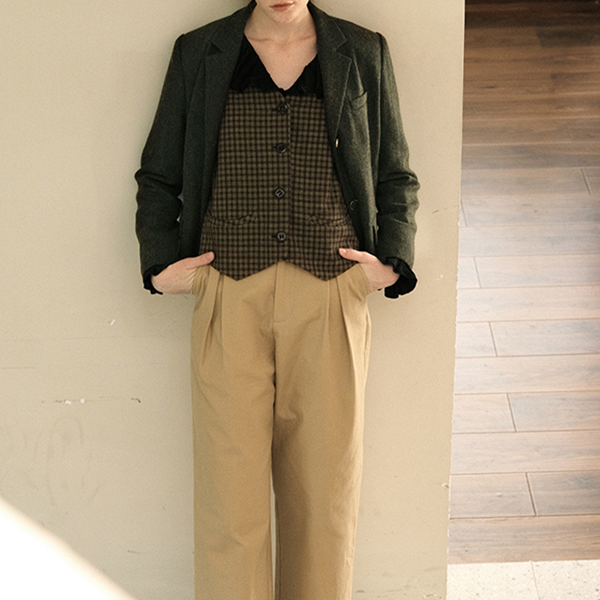 ヴィンテージモスグリーンショートブレザー Z00510