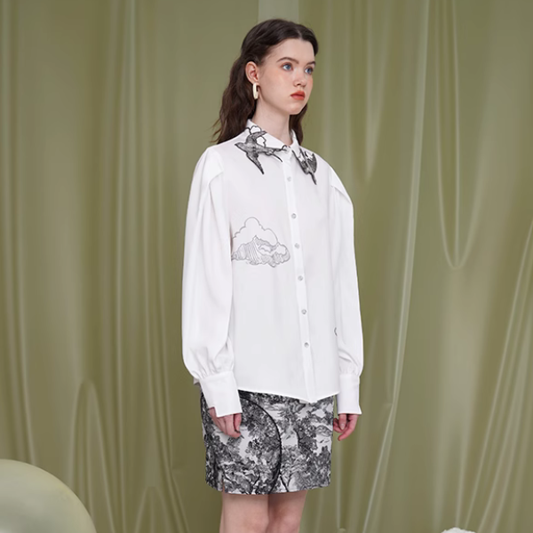 【2pattern】スワロウラペルブラウス  X-196