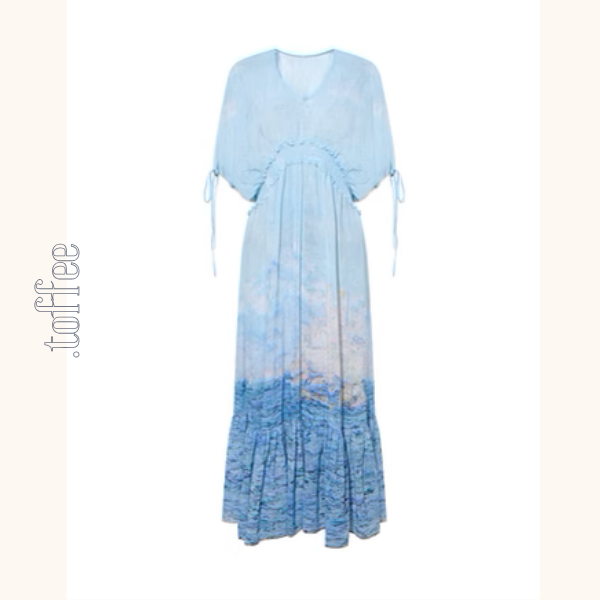ロングティアードマキシワンピース《Z00969》