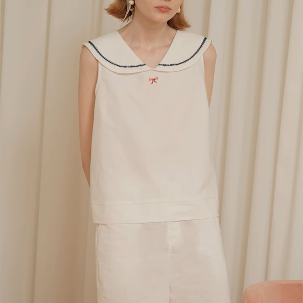 マリンライクノースリーブトップ《Z00984》