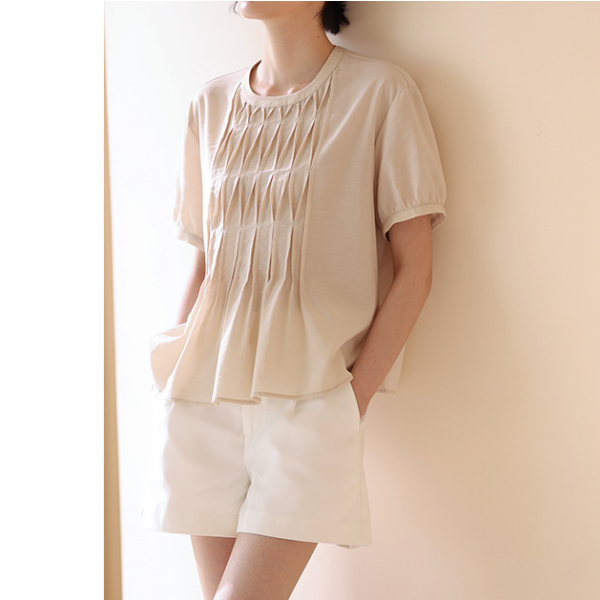 デザインプリーツブラウス X-113