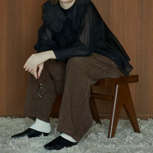 【3color】エレガントレースフェイクラペル AU-374