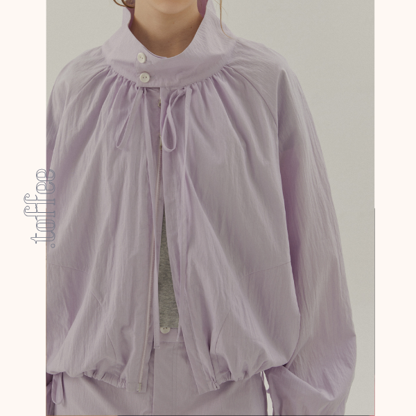 【2color】スタンドカラードロップショルダージャケット《Z00835》