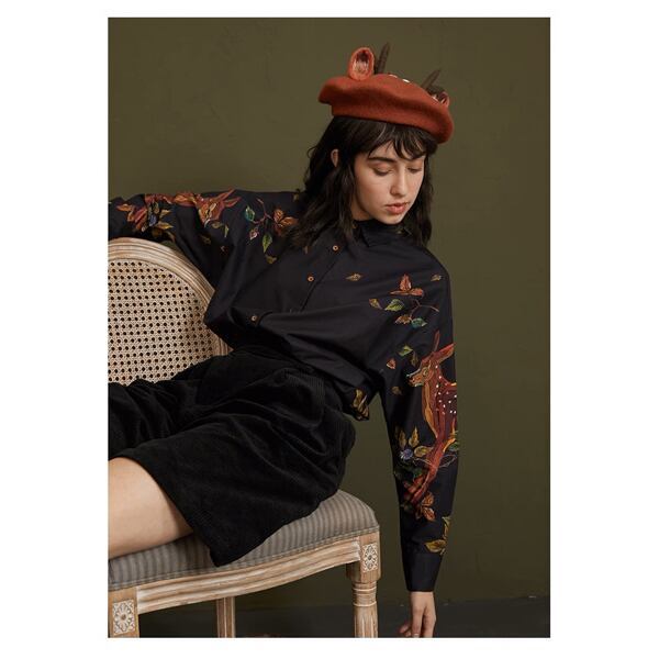 ナイトフォレストシャツブラウス C0074