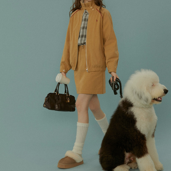 ジップジャケット&ショート丈スカートのセットアップ Z00065