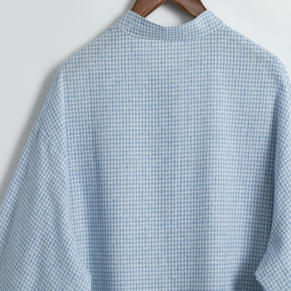 【2color】ギンガムチェックシャツワンピース Z00584