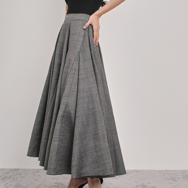 クラシックデザインフリルプリーツスカート AU-027