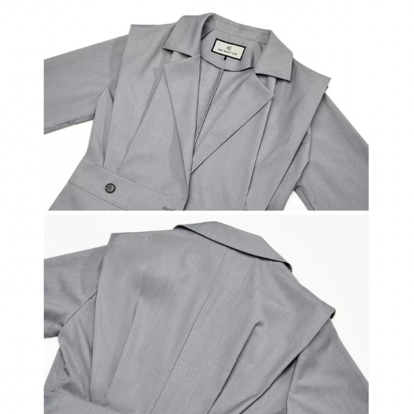 ウエストマークシャツワンピース w-144