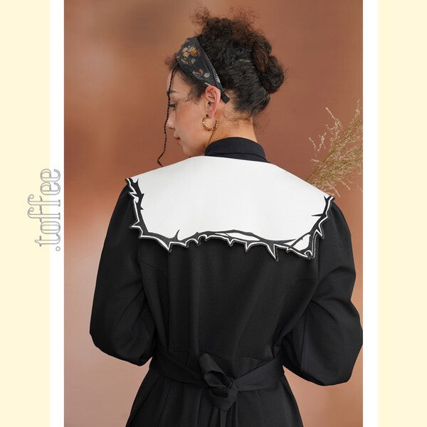 月明かりのバンビが佇む:オリエンタルと幻想が交差するプレッピーワンピース C0186