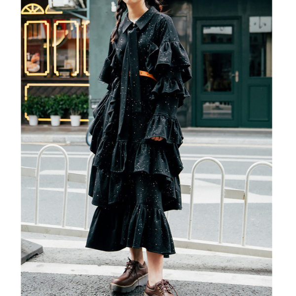 ティアードプリーツセットアップ X-277