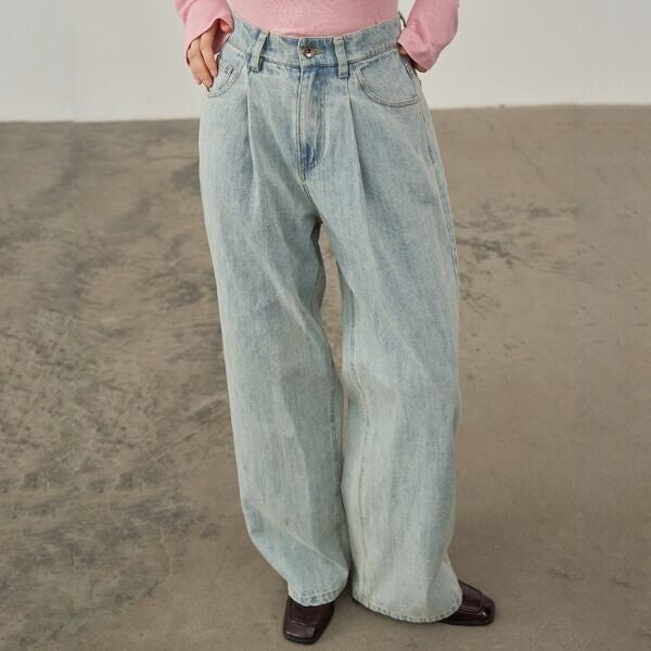 ルーズストレートデニムパンツ Z00224