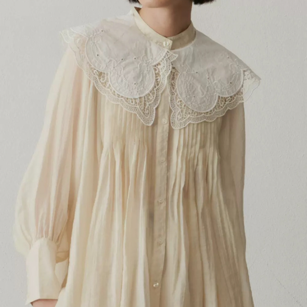 【3color】エレガントレースフェイクラペル AU-374