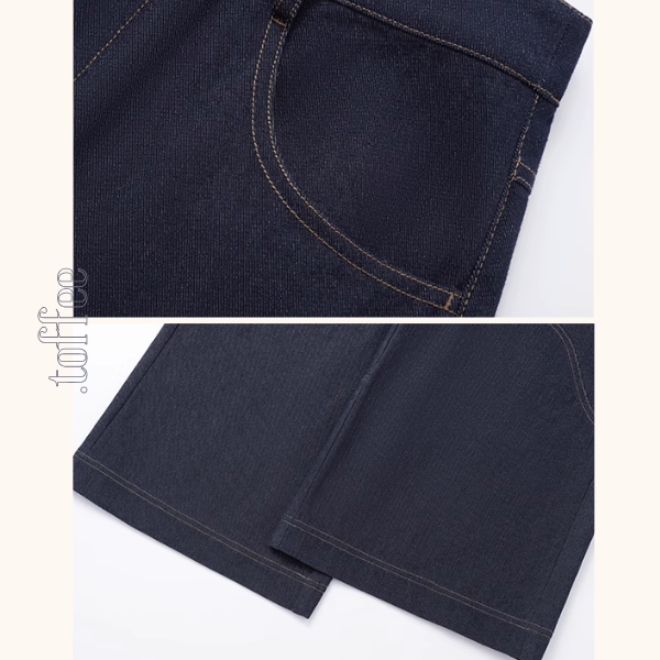 ウエーブラインワイドデニムパンツ《Z00903》