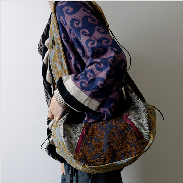 サイドチェックマルチカラーショルダーバッグ Z00489