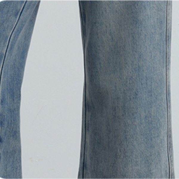 プリーツヘムデニムフレアパンツ Z00446