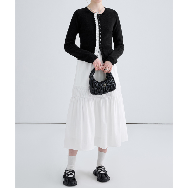 ハイウエストAラインロングスカート Z00032