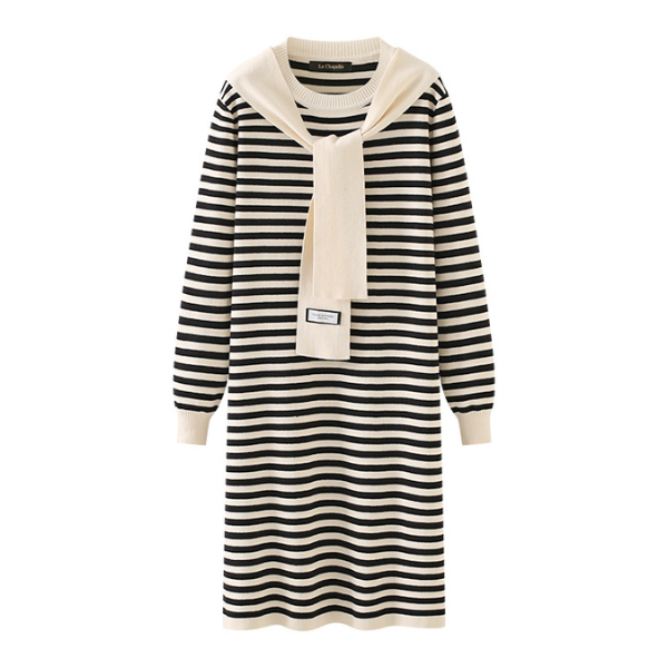 【2color】サイドスリットケープタイワンピース AU-166