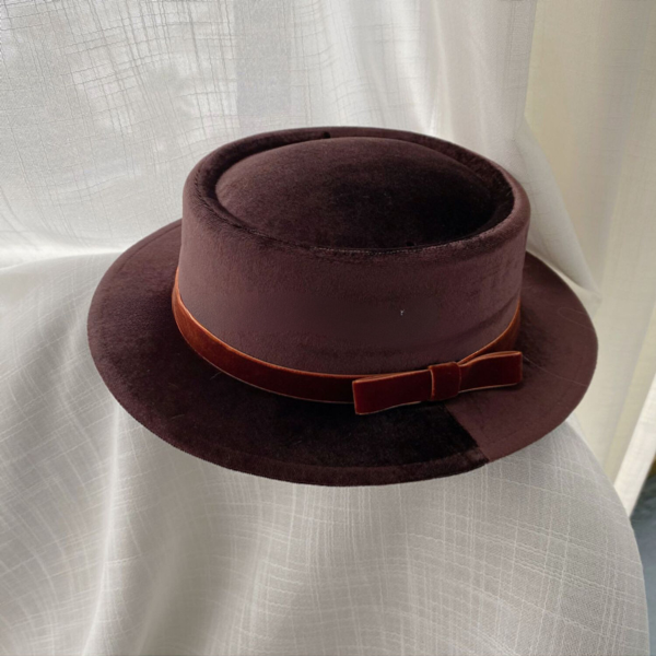 【6color】リボン付きフラットハット Z00060