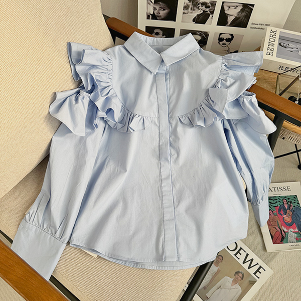 フリルショルダーシャツ Z00460
